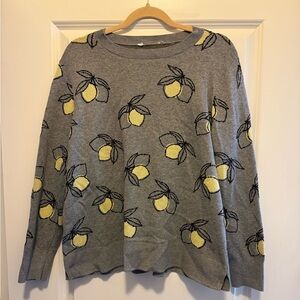 Grey/yellow sweater 🍋